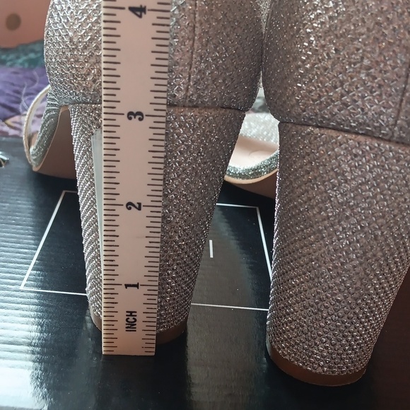 Mother of the Bride Silver Sparkle Shoes - Picture 9 of 9